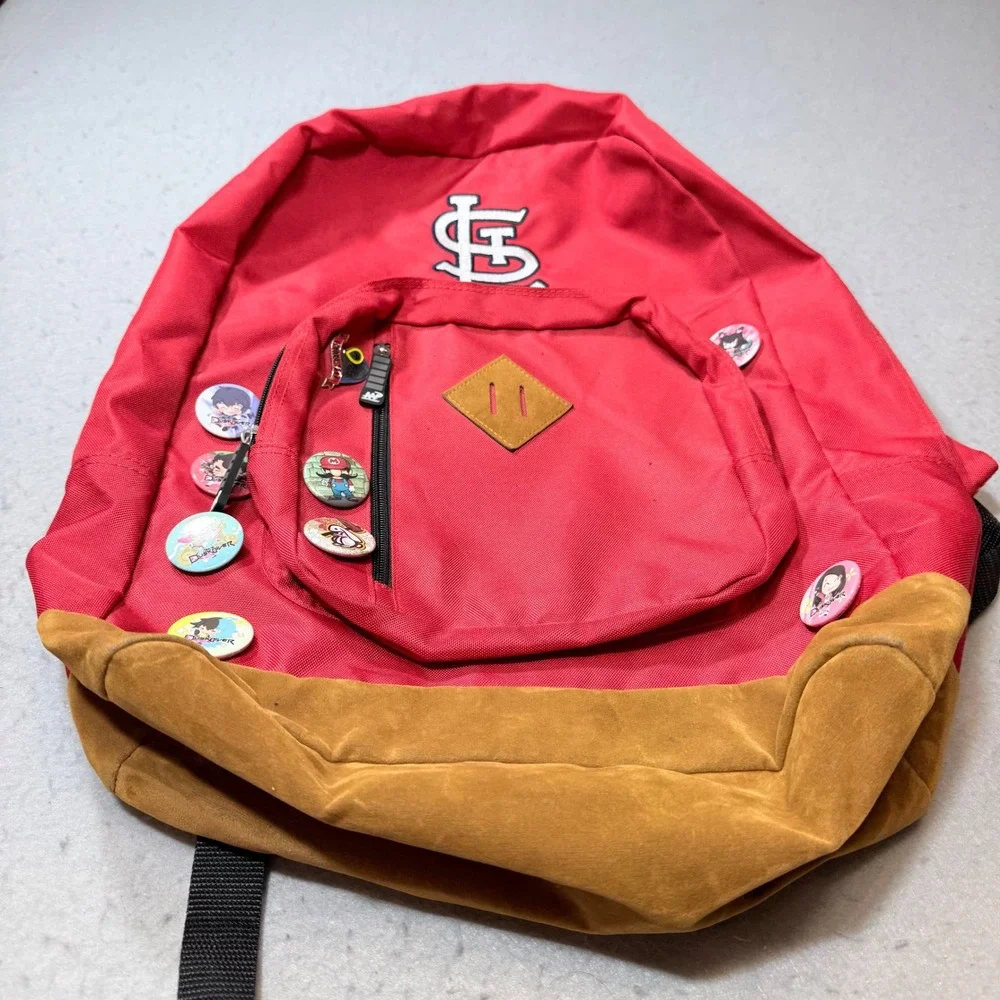 St. Louis Cardinals The Northwest Backpack – Red‎ MLB Bookbag w/ Anime Buttons